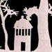 Detail of a silhouette of the early UNC campus